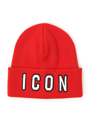 Dsquared2 Icon Embroidered Knitted Beanie