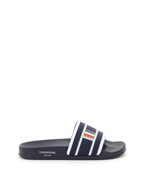 Thom Browne Striped Slip-on Slides