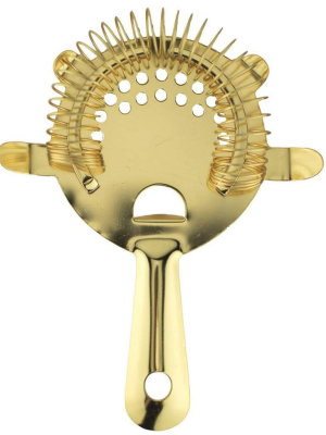 Gold-plate 4 Prong Strainer