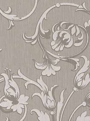 Scroll Leaf And Ironwork Wallpaper In Grey And Neutrals Design By Bd Wall