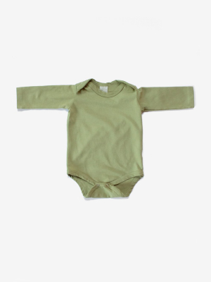 Organic Long Sleeve Onesie - Moss