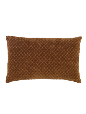Jaipur Living Rawlings Trellis Brown Poly Lumbar Pillow