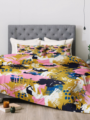 Marta Barragan Camarasa Abstract Brushstrokes Comforter Set - Deny Designs