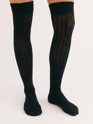 Ribbed Knit Knee Highs