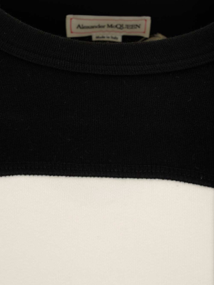 Alexander Mcqueen Logo Print Two-tone Sweatshirt