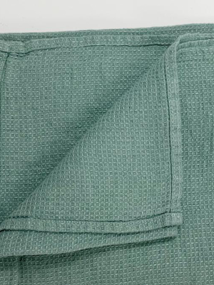 Linen Waffle Hair Towel, Sage