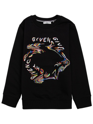 Givenchy Kids Logo Embroidered Crewneck Sweatshirt