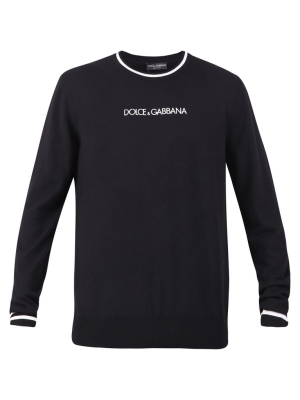 Dolce & Gabbana Logo Embroidered Sweater