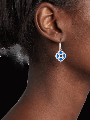 Manjari Lotus Enamel Earrings