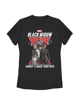 Women's Marvel Black Widow Family Back Together T-shirt