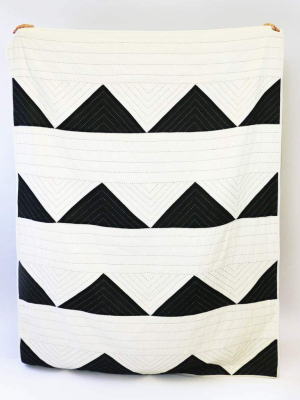 Triangle Throw Quilt - Charcoal