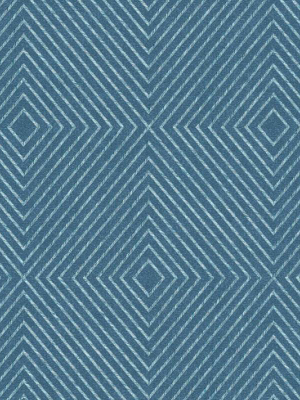 Megan Deco Stripes Wallpaper In Blue And Silver By Bd Wall