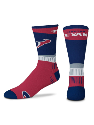 Nfl Houston Texans Fan Crew Socks - L