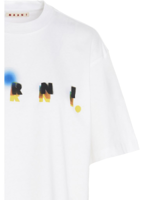 Marni Logo Print Crewneck T-shirt