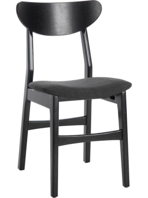 Lucas Retro Dining Chair Black/black (set Of 2)