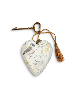 Demdaco Spread Your Wings Art Heart 4 Inch - Multi