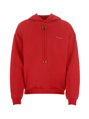 Buscemi Logo Plaque Drawstring Hoodie