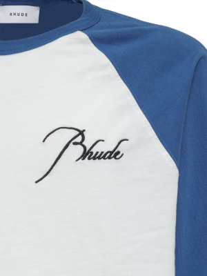 Rhude Logo Embroidered Raglan T-shirt