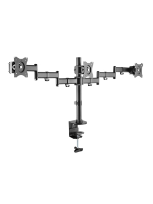 Triple Monitor Desk Mount Black - Rocelco