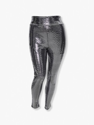 Plus Size Metallic Skinny Pants