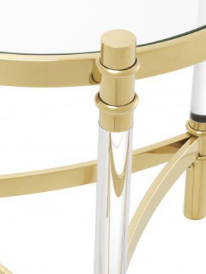 Eichholtz Trento Side Table - Clear & Gold