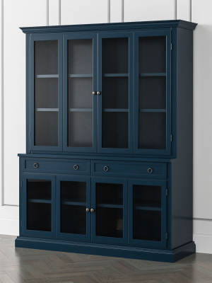 Cameo Indigo 2-piece Entertainment Center With Glass Door