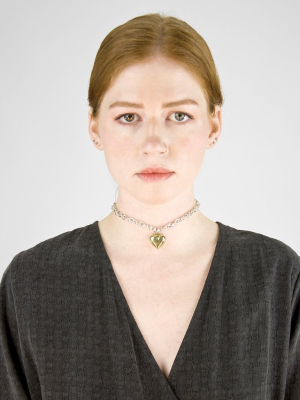 Paige Link Necklace / Silver & Brass