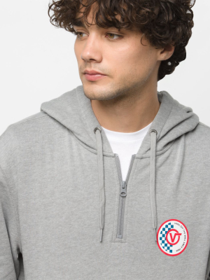 Checker Circle V Quarter Zip Pullover Hoodie