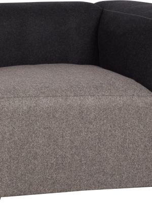 Hay Mags Soft Modular Sofa – Light Grey/dark Grey – Right Corner