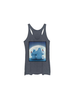 Women's Coca Cola Christmas Polar Bear Moon Racerback Tank Top