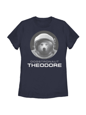 Women's Space Force Dogstronaut Theodore Pup T-shirt