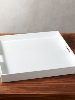Hi-gloss Extra Large Square White Tray
