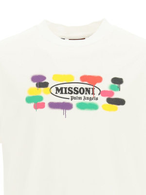 Palm Angels X Missoni Spray Logo Print T-shirt