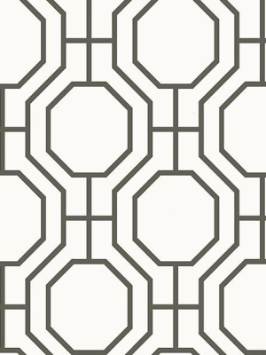 Circuit Black And White Modern Ironwork Wallpaper From The Symetrie Collection By Brewster Home Fashions