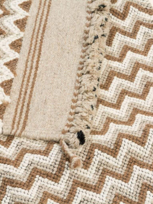 Bora Geometric Natural Wool Rug