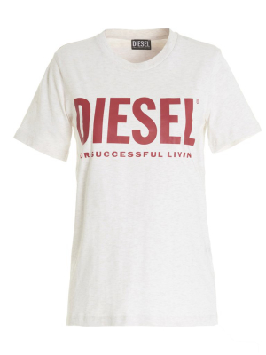 Diesel T-sily-ecologo Logo Print T-shirt