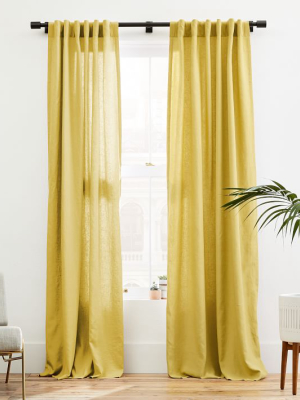 Belgian Flax Linen Curtain - Sand Yellow