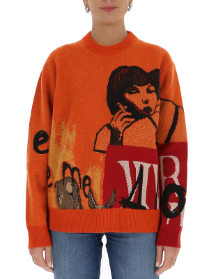 Chloé X Rita Ackermann Graphic Intarsia Crewneck Jumper