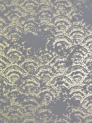 Eclipse Wallpaper In Grey And Gold By Antonina Vella For York Wallcoverings