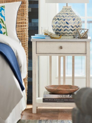 Escape - Coastal Living Home Collection - Bedside Table With Stone Top