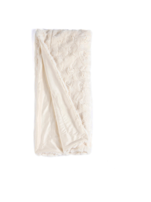 Faux Fur Throw - Off-white - Shiraleah