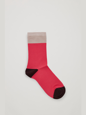 Colour-block Ankle Socks