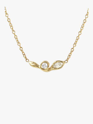 Diamond Leaf Necklace