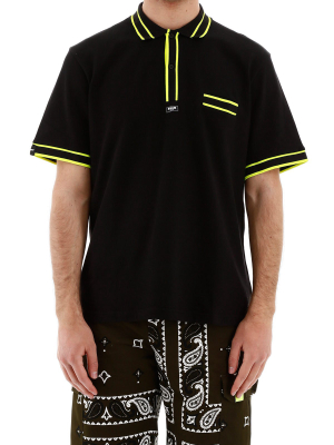 Msgm Striped Trim Polo Shirt