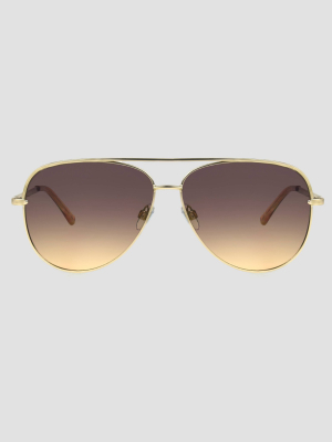 Women's Aviator Sunglasses - A New Day™ Gold