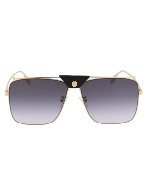 Alexander Mcqueen Eyewear Square Aviator Frame Sunglasses