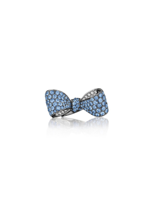 Bow Sapphire & Diamond Ring – Mid
