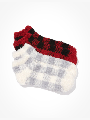 Ae Plaid Ankle Socks 2-pack