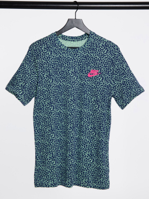 Nike All-over Print T-shirt In Green