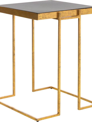 Amenity Greek Key Side Table Black/gold